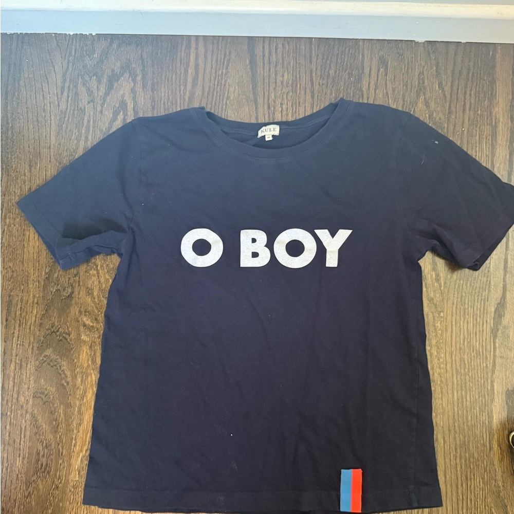 KULE Navy 'O BOY' T-Shirt women size xs